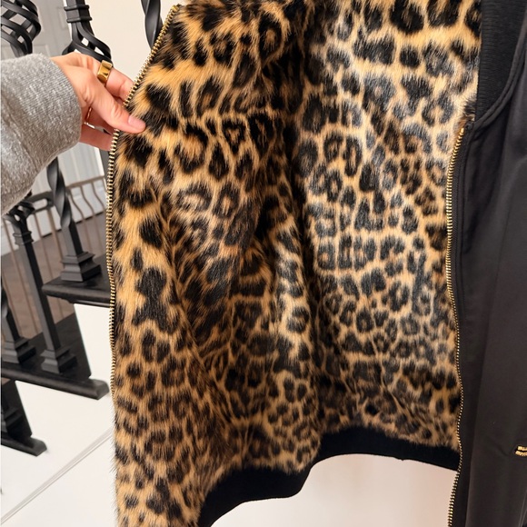 Alice + Olivia Animal Print Bomber Jacket Becky Reversible - Picture 14 of 15